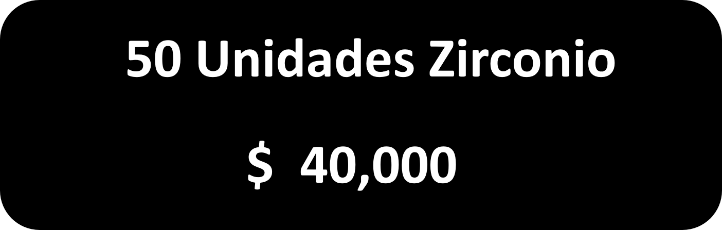 50 Unidades Zirconio